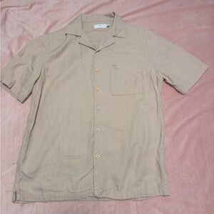 Onia Men's Casual Tan Button Down Shirt